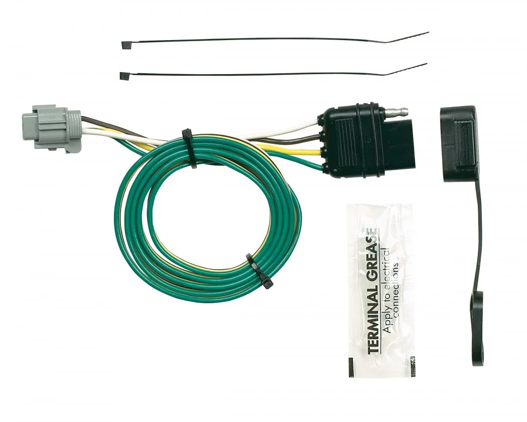 43575 – HOPKINS Trailer Wiring Connector, 4-Way Flat Utilizes OEM Connectors With Dust Cover/ Ground Screws And Greas...
